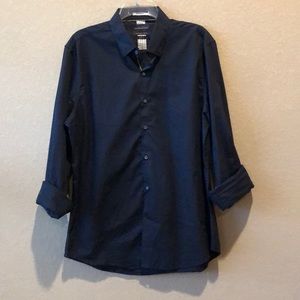 Denim & Flower Button Up Shirt